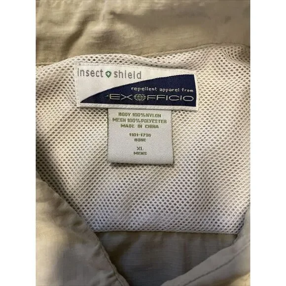 Exofficio Insect Shield Button Up‎ Shirt Vented Mens Size XL Fishing Outdoors - Picture 3 of 12